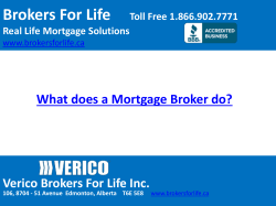 What does a Mortgage Broker do?