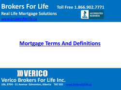 Canadian Mortgage Definitions | Brokers For Life