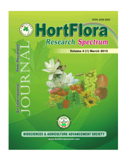 ABSTRACTS: HortFlora Research Spectrum, Vol 4 (1), 2015