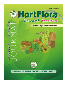ABSTRACTS: HortFlora Res. Spectrum, Vol. 3 (3), 2014