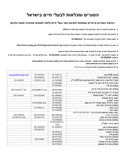 רשימה של הכלביות וההסגרים בישראל