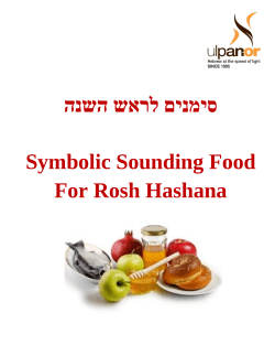 סימנים לראש השנה Symbolic Sounding Food For Rosh - Ulpan-Or