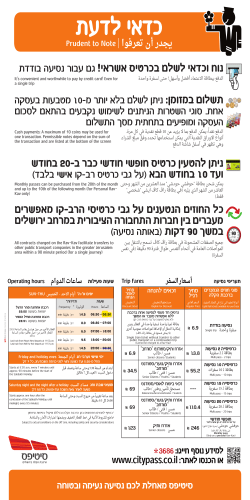 jerusalem light rail train information poster