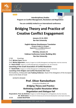 Bridging Theory and Practice of Creative Conflict Engagement