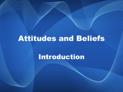 Attitudes and Beliefs - Weizmann Institute of Science