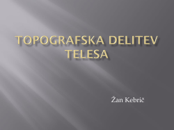 TOPOGRAFSKA DELITEV TELESA