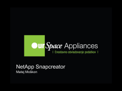 NetApp Snapcreator