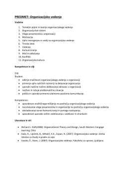 PDF predstavitev - MLC Fakulteta za management in pravo Ljubljana