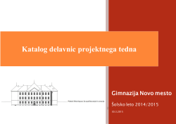 Katalog delavnic projektnega tedna
