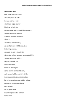 pesmi sodobnega slovenskega pesnika Andreja Rozmana Roze