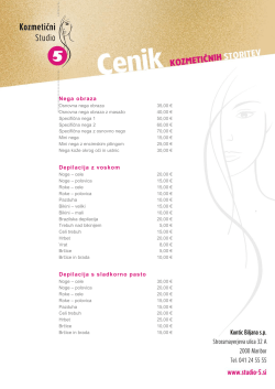 Cenik - Kozmetični Studio 5
