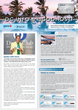 DC info & ugodnosti (avgust 2014)