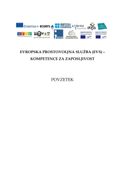 Izvršni povzetek: European Voluntary Service