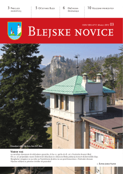 Blejske novice – marec 2015