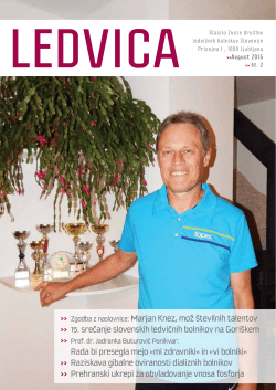 Ledvica Avdust 2015/št. 2 - Zveza društev ledvičnih bolnikov Slovenije