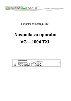 Navodila za uporabo VG – 1004 TXL