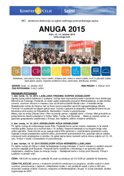 ANUGA 2015 - BIC Ljubljana