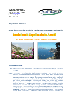 Sončni otok Capri in obala Amalfi