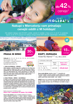 15% 30% - M holidays