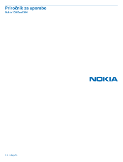 Nokia 108 Dual SIM - Priročnik za uporabo
