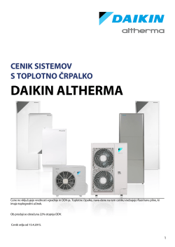 Visokotemperaturna toplotna črpalka zrak-voda Daikin