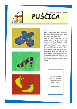 Šolsko glasilo Puščica  2015