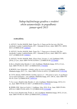 Nakup obcine 201501-04 - Knjižnica Ivana Potrča Ptuj