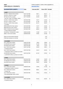 Podometni elementi za suho montažo-Cenik Cenik v PDF