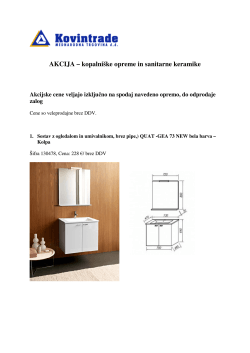AKCIJA – kopalniške opreme in sanitarne keramike