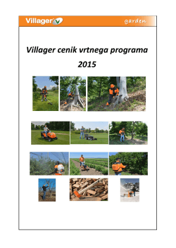 2015 Villager cenik vrtnega programa