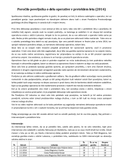 Poročilo poveljnika PGD Blagovica - Prostovoljno gasilsko društvo