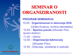 Organiziranost SOS - Urška Kustura