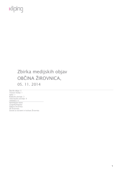 5.11.2014 - Občina Žirovnica