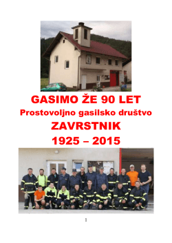 Brošura - Prostovoljno gasilsko društvo ZAVRSTNIK