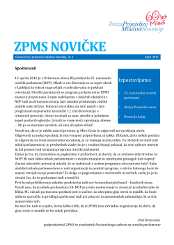 ZPMS novičke (april 2015) - Zveza prijateljev mladine Slovenije