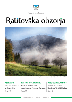 Ratitovška obzorja (september 2015)