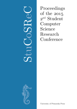 StuCoSReC. Proceedings of the 2015 2nd Student Computer
