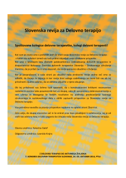 Povabilo za sodelovanje pri slovenski reviji