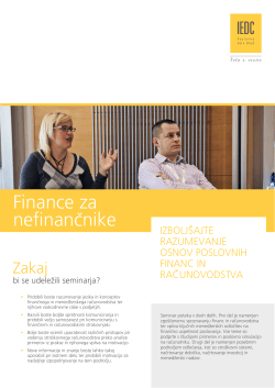 Finance za nefinančnike - IEDC