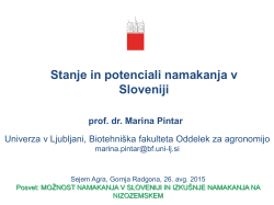 Stanje in potenciali namakanja v Sloveniji (Marina Pintar
