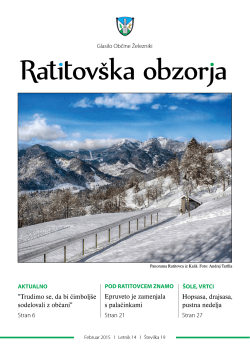 Ratitovška obzorja (februar 2015)