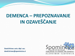 Ozaveščanje o demenci - Inšpektorat Republike Slovenije za delo