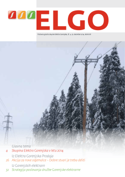 Elgo december 2014 - Elektro Gorenjska
