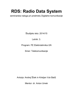 RDS: Radio Data System