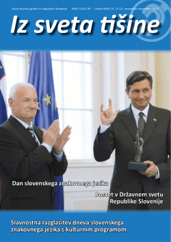 Dan slovenskega znakovnega jezika Posvet v Državnem svetu
