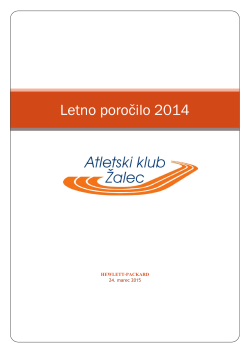 Letno poročilo 201 - Atletski klub Žalec