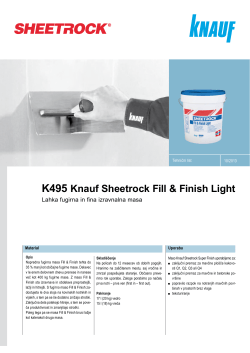 K495 Knauf Sheetrock Fill & Finish Light