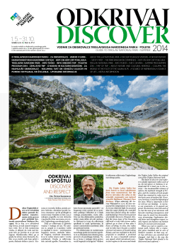 Odkrivaj / Discover 2014 - Triglavski narodni park