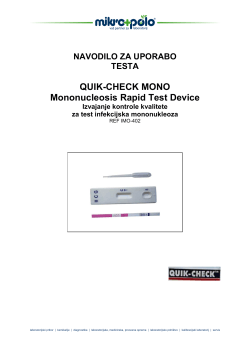 test MONO IMO-402, testiranje infekcijska