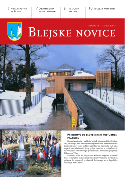 Blejske novice – januar 2015